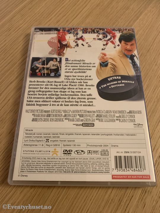 Disney Dvd. Miracle. 2004. Dvd