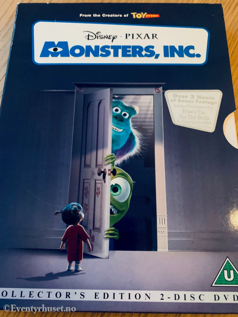 Disney Dvd. Monsters Inc. (Monsterbedriften). Slipcase. Dvd