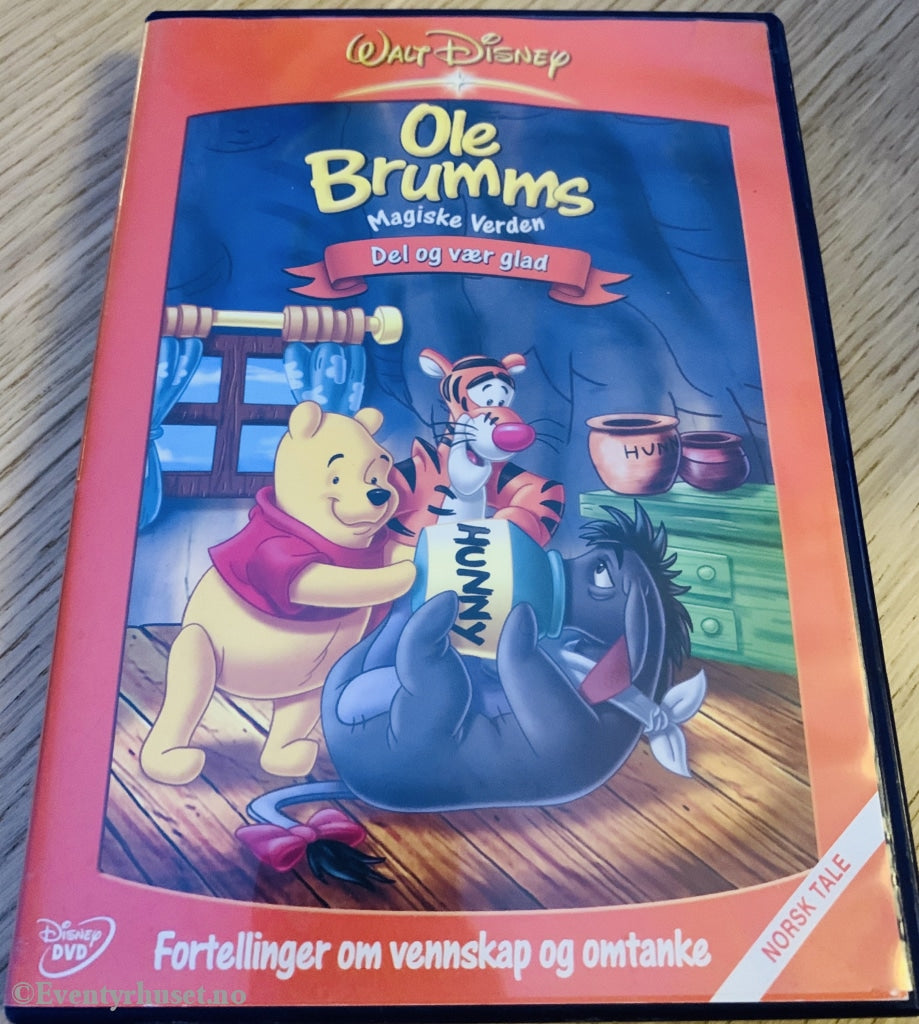 Disney Dvd. Ole Brumms Magiske Verden - Del Og Vær Glad. Dvd
