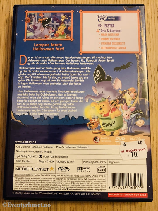 Disney Dvd. Ole Brums Heffalomp Halloween. 2005. Dvd