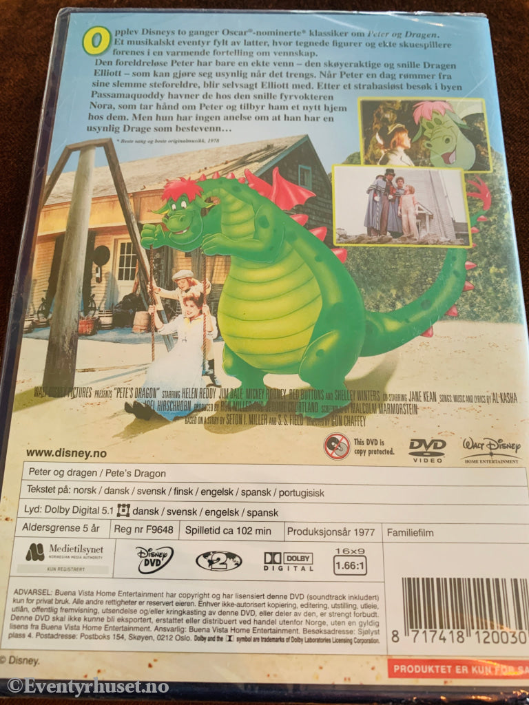 Disney DVD. Peter og Dragen. 1977. Ny i plast! DVD