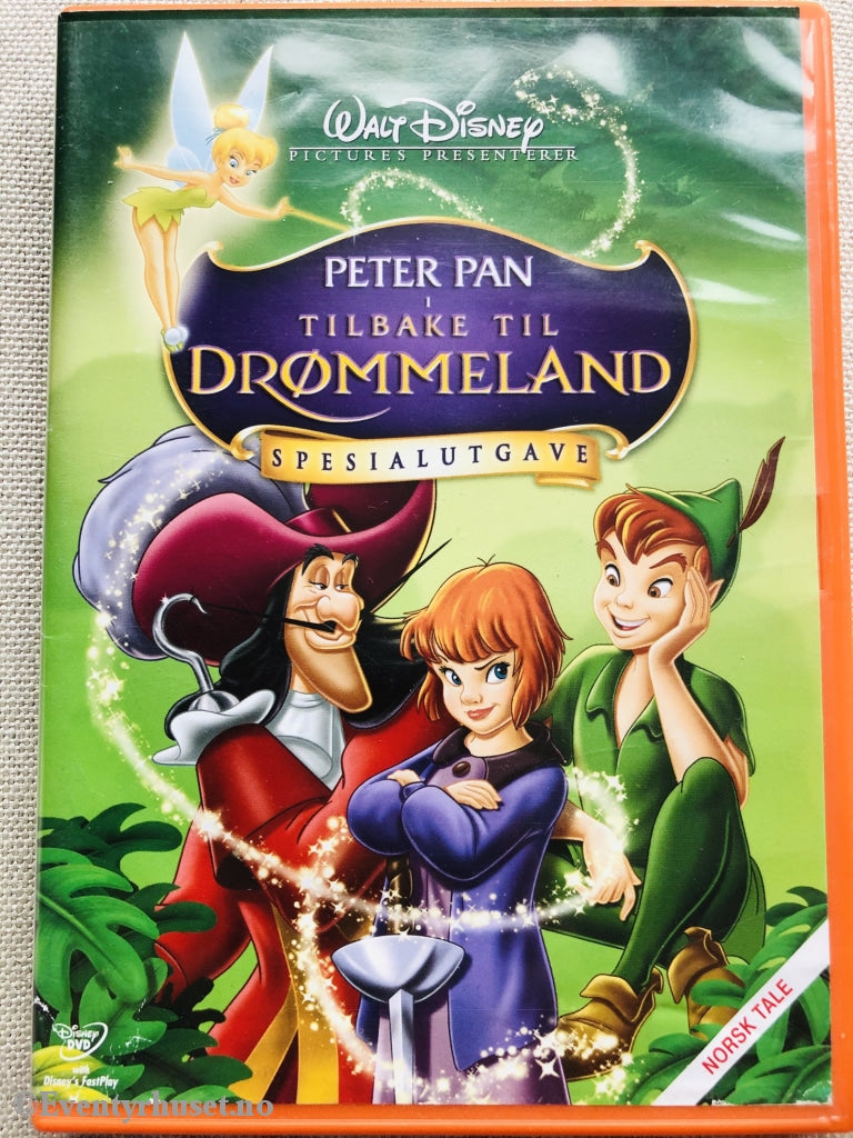 Disney Dvd. Peter Pan I Tilbake Til Drømmeland. 2001. Spesialutgave. Dvd