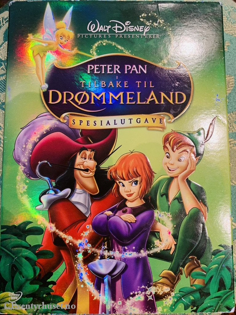 Disney Dvd. Peter Pan I Tilbake Til Drømmeland. 2001. Spesialutgave. Slipcase. Dvd