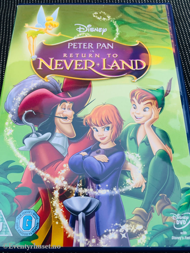 Disney DVD. Peter Pan in Return to Neverland (i tilbake til Drømmeland). 2001. DVD