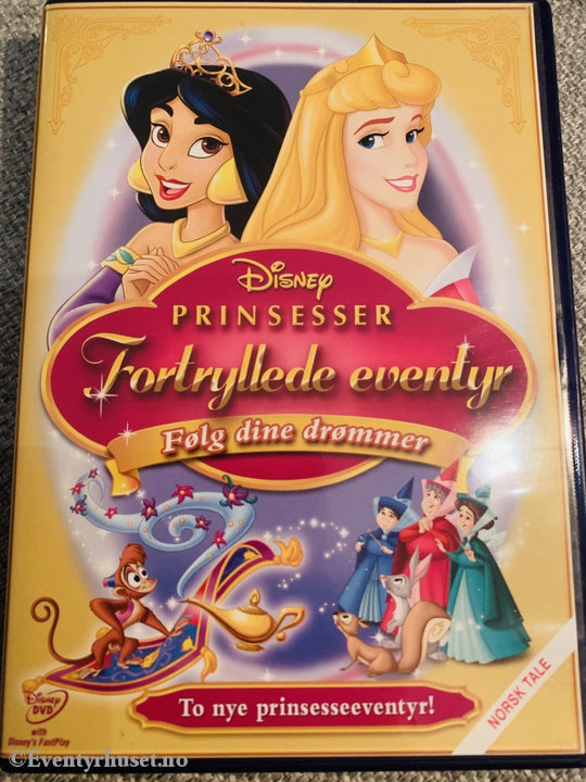 Disney Dvd. Prinsesser. Fortryllede Eventyr. Følg Dine Drømmer. Dvd