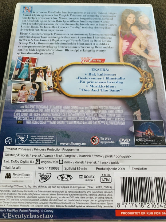 Disney Dvd. Prosjekt Prinsesse. 2009. Dvd