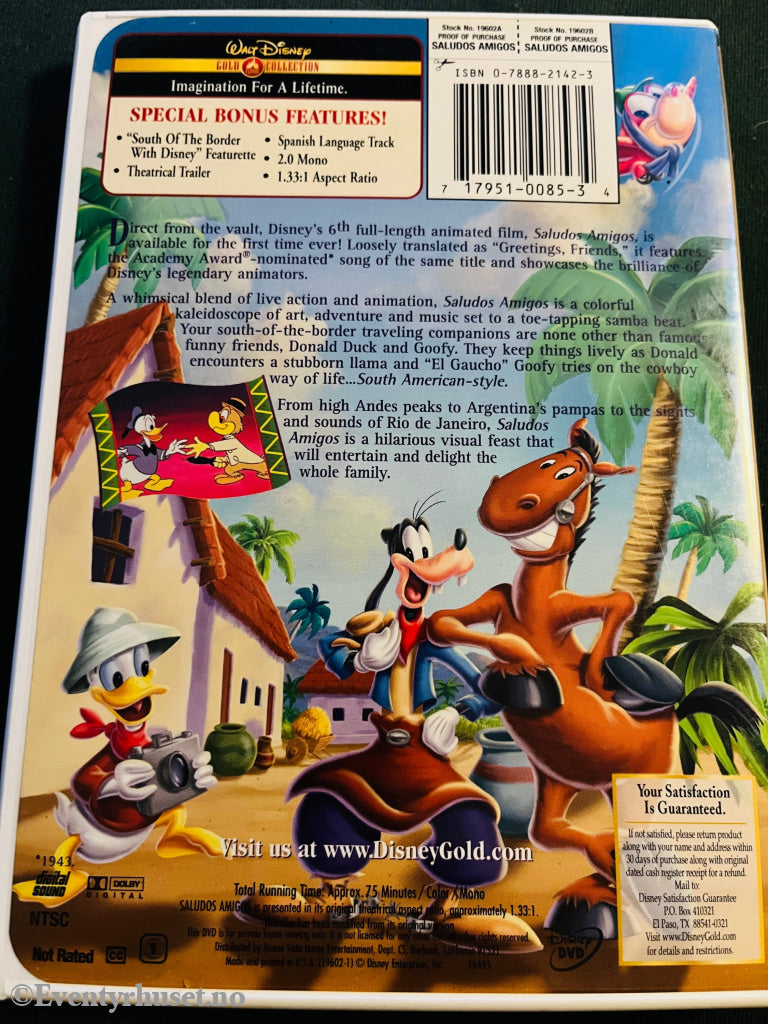 Disney Dvd. Saludos Amigos (Gold Collection). 1943. Dvd