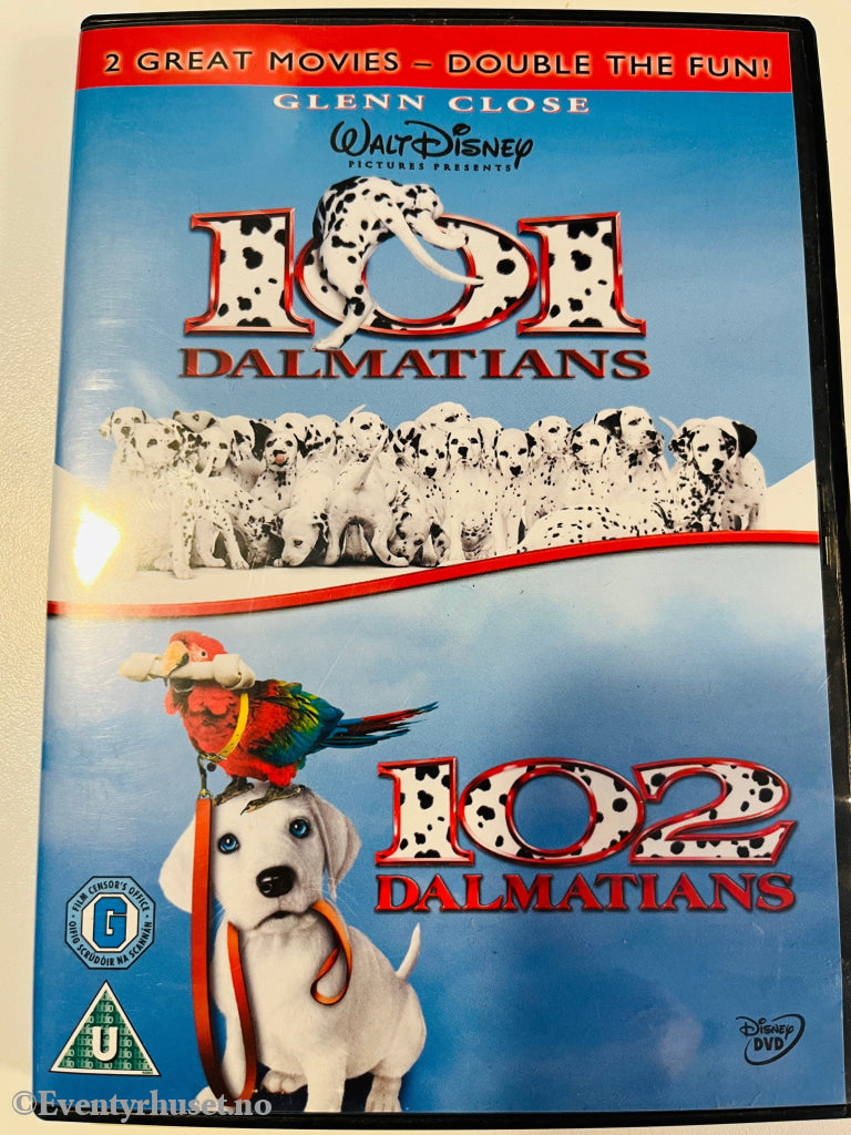 Disney Dvd Samleboks. 101 + 102 Dalmatinere.