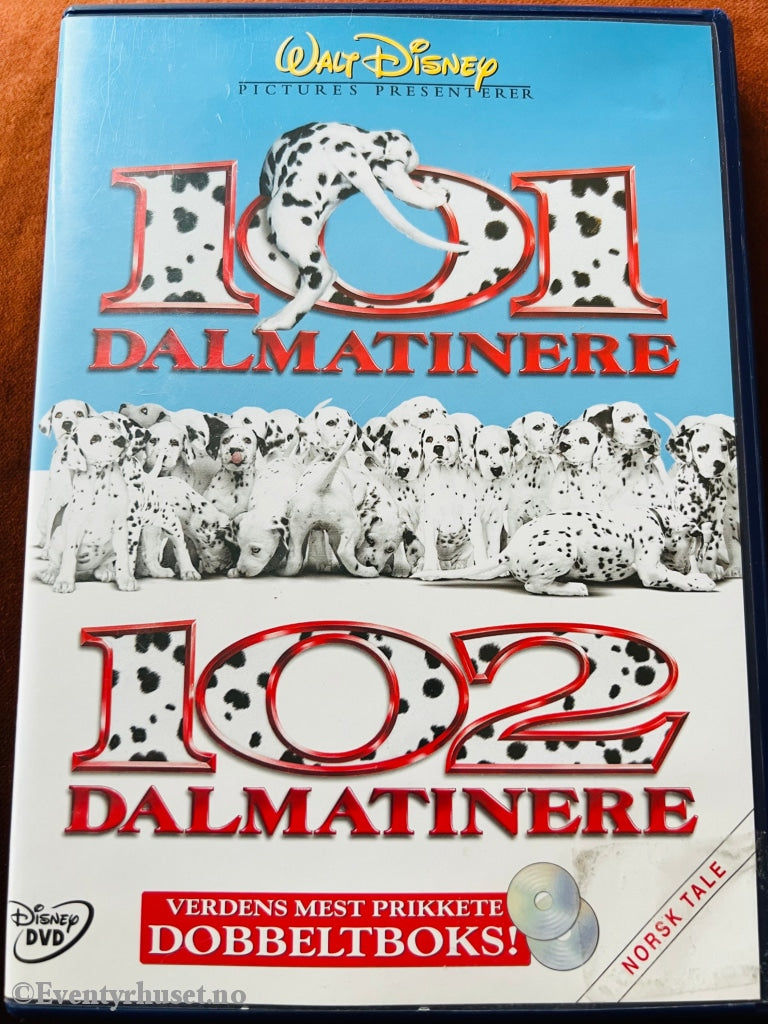 Disney Dvd Samleboks. 101 + 102 Dalmatinere.