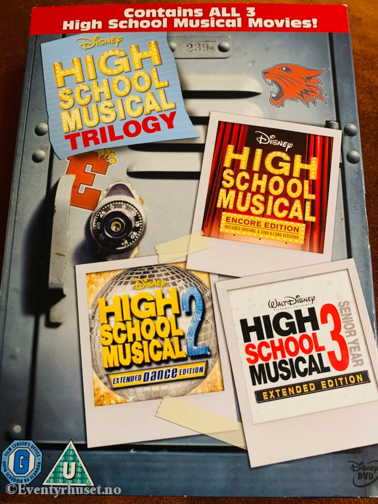 Disney Dvd Samleboks. High School Musical Triology.
