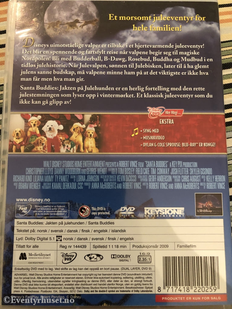 Disney Dvd. Santa Buddies. Jakten På Julehunden! 2009. Dvd