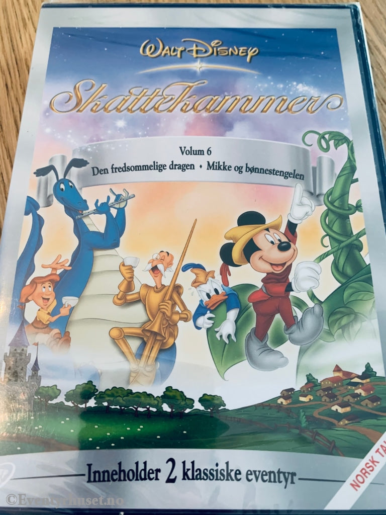 Disney Dvd. Skattekammer Vol. 6. 2004. Den Fredsommelige Dragen / Mikke Og Bønnestengelen. Ny I