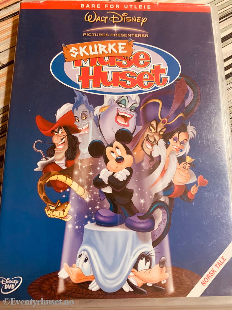 Disney Dvd. Skurkehuset/Musehuset. Leiefilm! Dvd