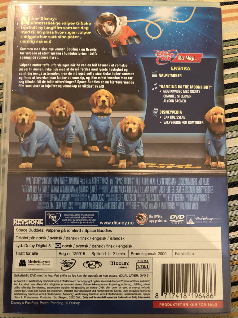 Disney Dvd. Space Buddies. Valpene På Romferd. 2009. Dvd