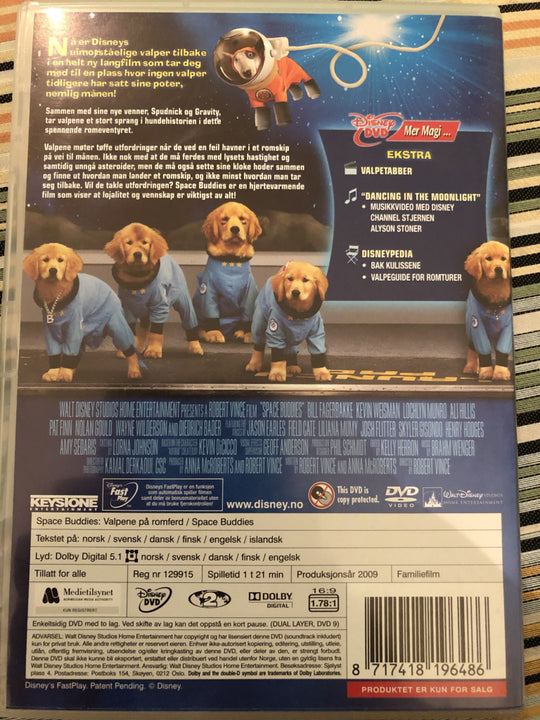 Disney Dvd. Space Buddies. Valpene På Romferd. 2009. Dvd