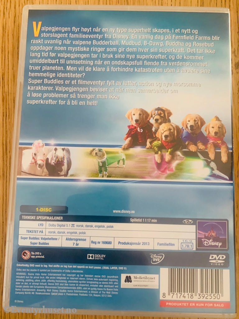 Disney Dvd. Super Buddies - Valpeheltene. Dvd