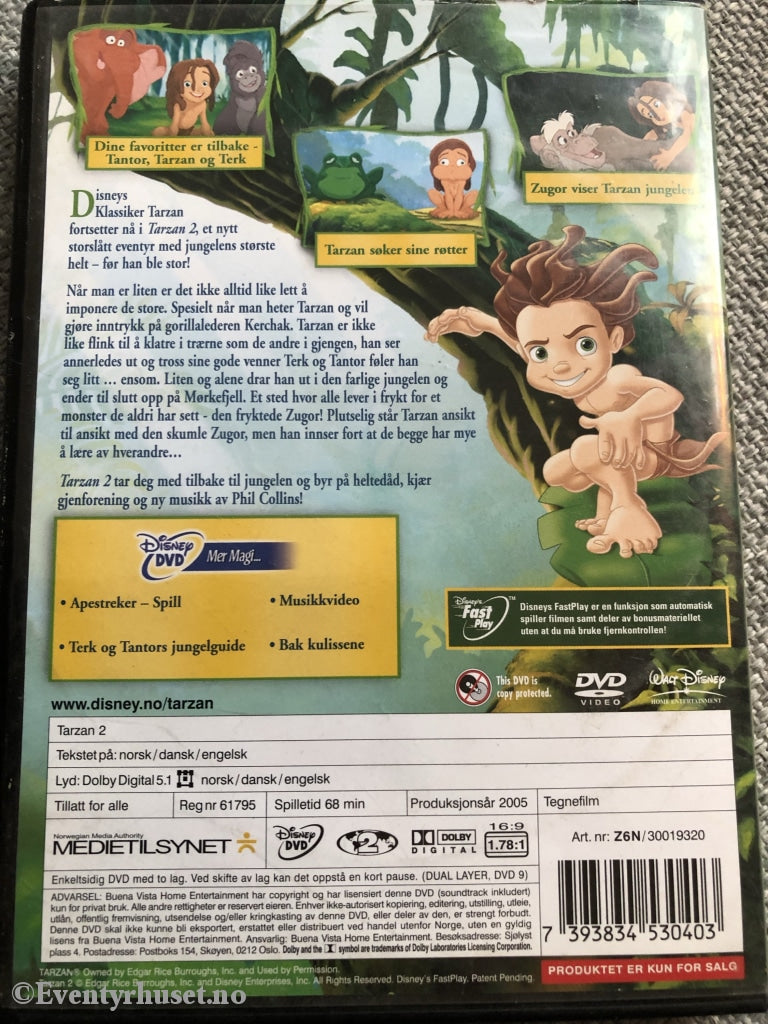 Disney Dvd. Tarzan 2. 2005. Dvd