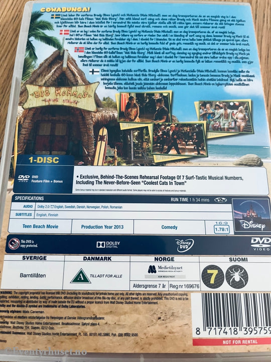 Disney Dvd. Teen Beach Movie. Dvd