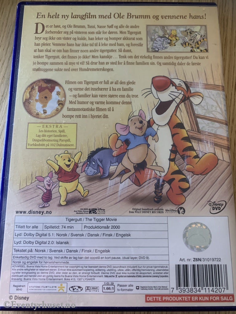 Disney Dvd. Tigergutt. 2000. Dvd
