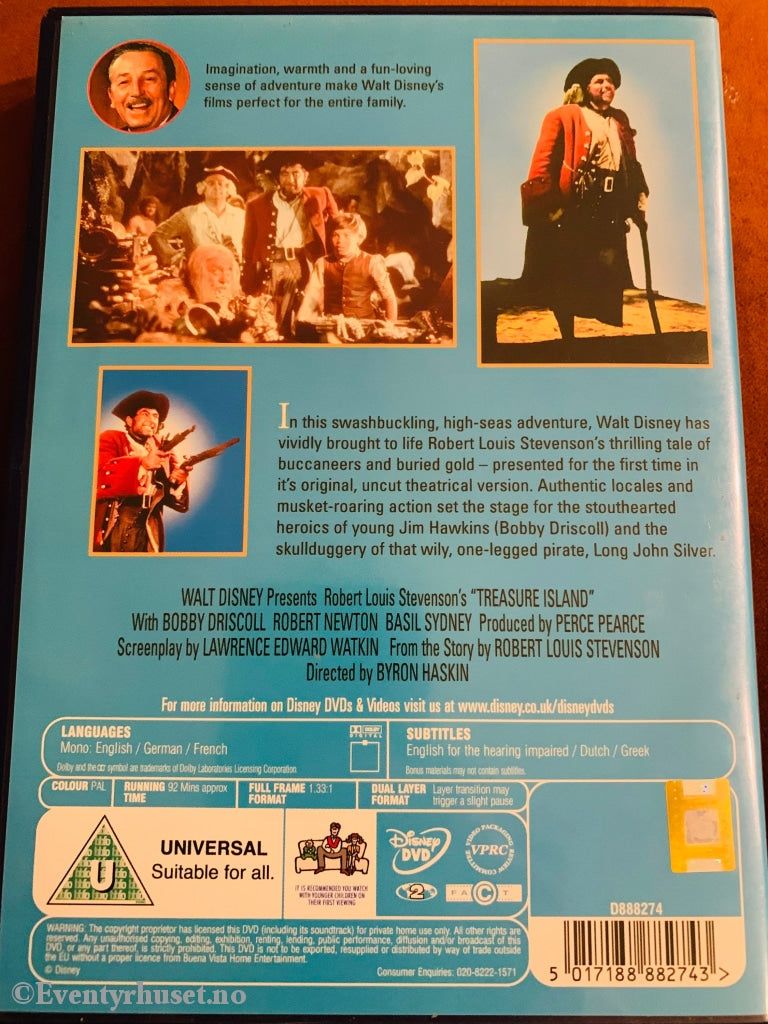 Disney Dvd. Treasure Island. Dvd