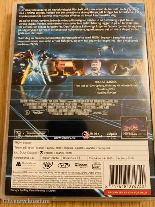 Disney Dvd. Tron Legacy. 2010. Dvd