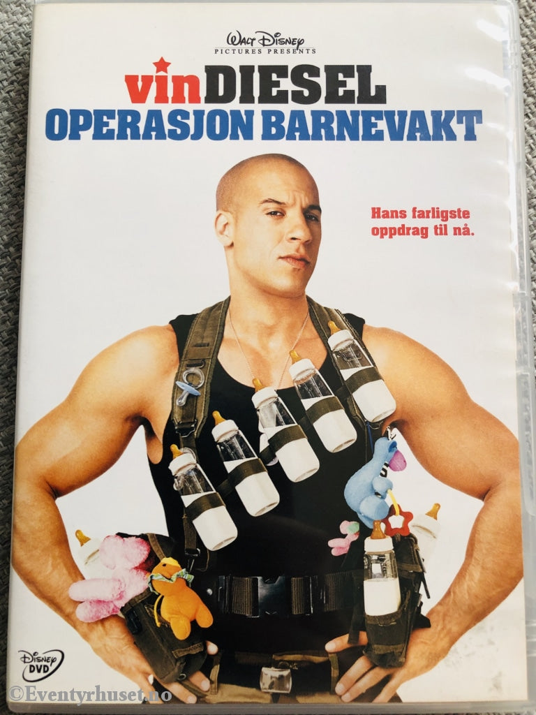 Disney Dvd. Vin Diesel. Operasjon Barnevakt. 2005. Dvd
