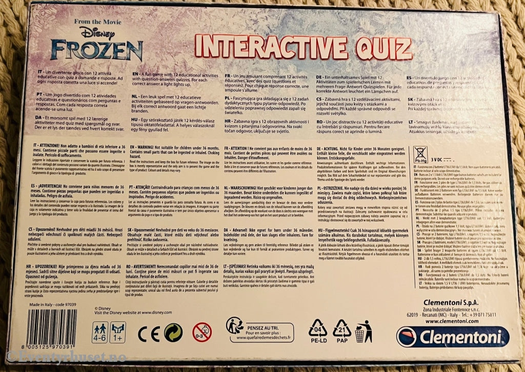 Disney - Frozen Interacrive Quiz (Frost). Brettspill. Brettspill