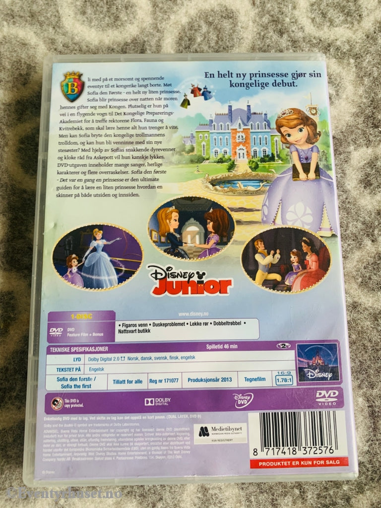 Disney Junior. Sofia Den Første. Vol. 1. Det Var En Gang Prinsesse. 2013. Dvd. Dvd