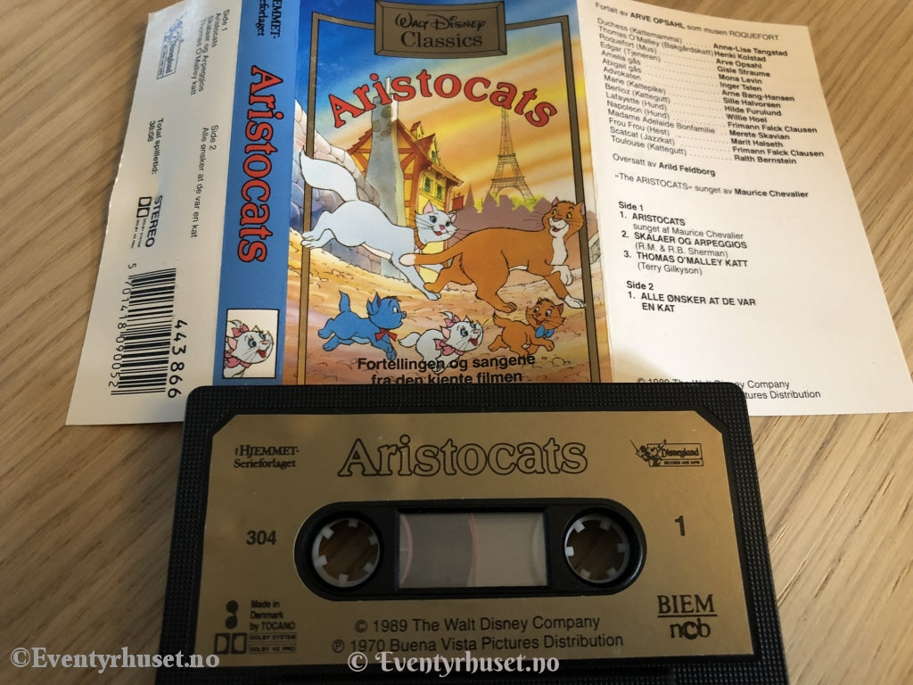 Disney Kassett. 304. Aristocats. 1989. Kassettbok