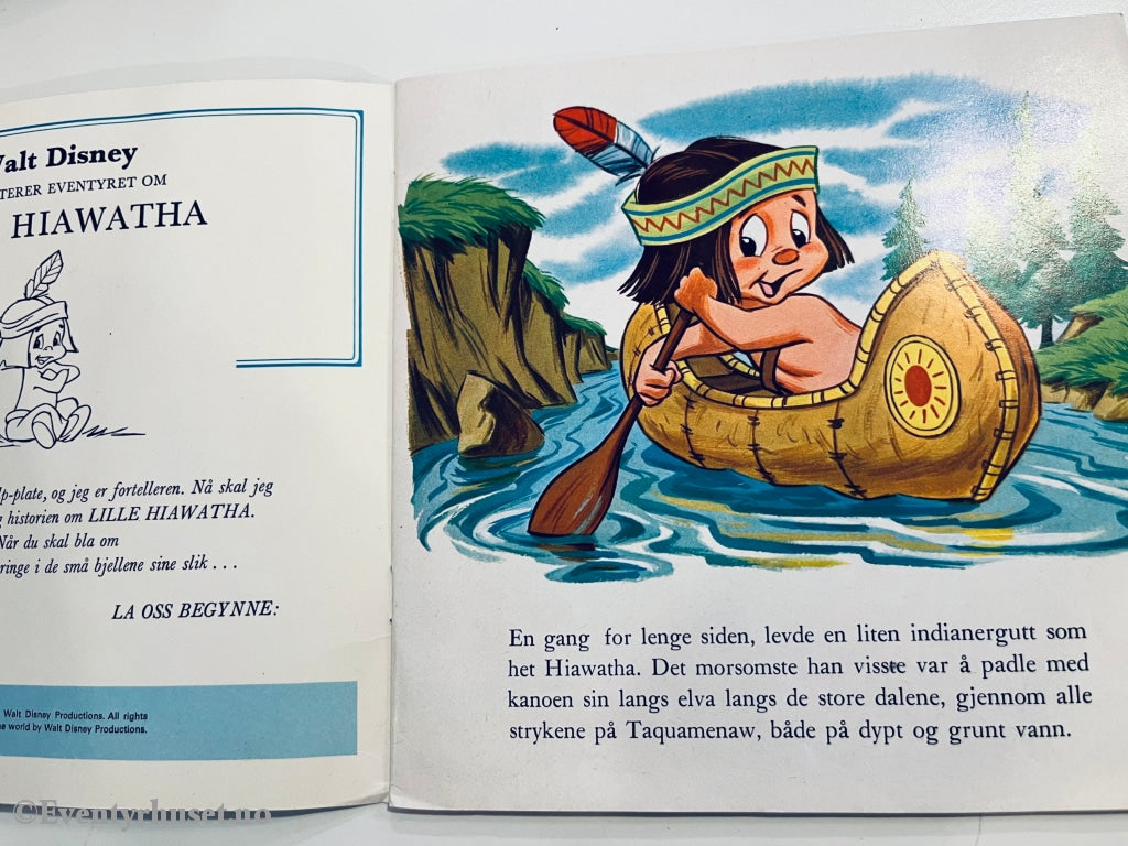 Disney Lille Hiawatha - Se Hør Les. 1971. Ep + Bok. Eventyrplate