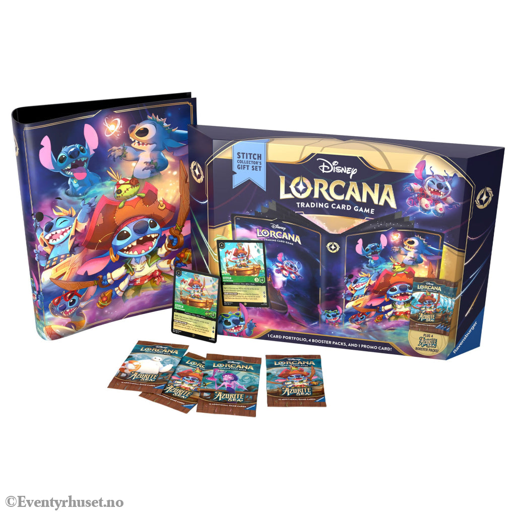 Disney Lorcana TCG Azurite Sea Gift Set Stitch *English Edition*. Mint In Sealed Box (MISB)! Samlekort