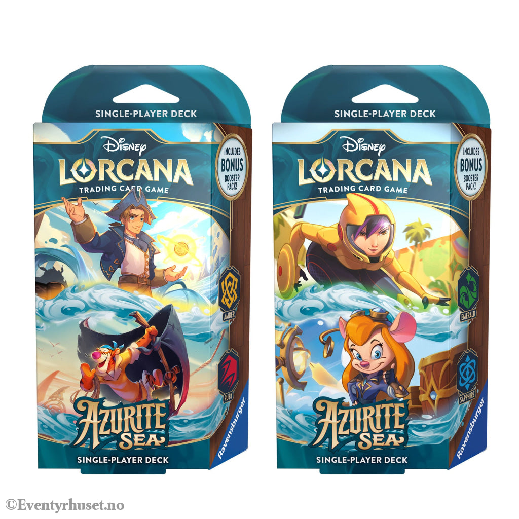 Disney Lorcana TCG Azurite Sea Starter Decks. *English Edition*. Mint In Sealed Box (MISB)! Samlekort