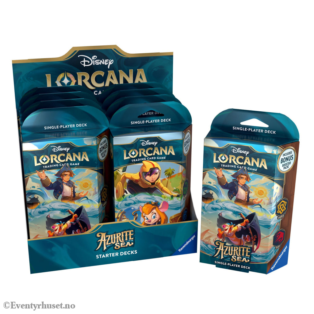 Disney Lorcana TCG Azurite Sea Starter Decks. *English Edition*. Mint In Sealed Box (MISB)! Samlekort