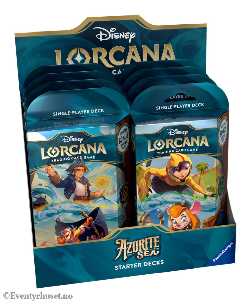 Disney Lorcana TCG Azurite Sea Starter Decks. *English Edition*. Mint In Sealed Box (MISB)! Samlekort