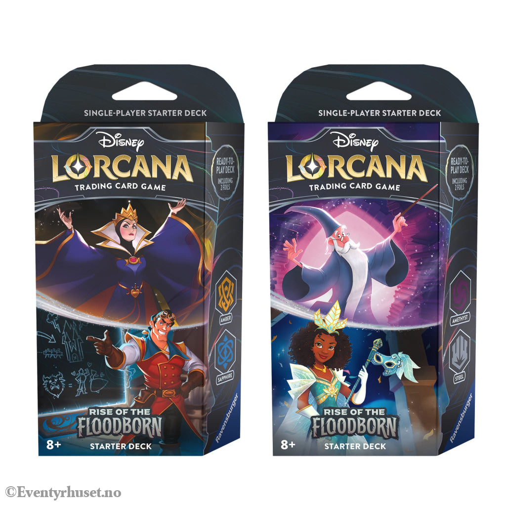 Disney Lorcana TCG Rise of the Floodborn Starter Decks. *English Edition*. Mint In Sealed Box (MISB)! Samlekort