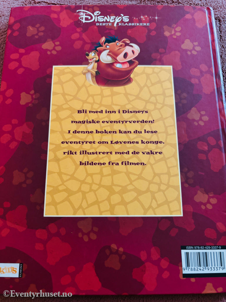 Disney – Løvenes Konge. Bok.