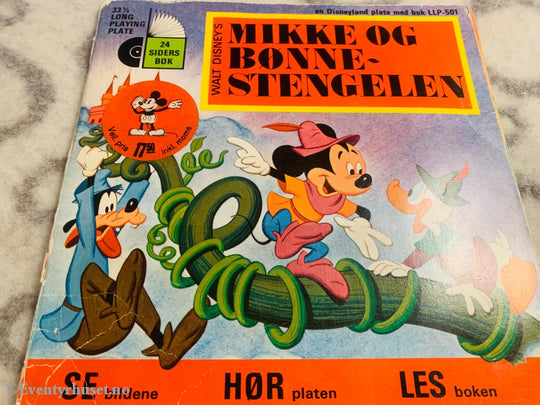 Disney Mikke Og Bønnestengelen - Se Hør Les. 1970. Ep + Bok. Eventyrplate