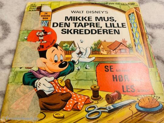Disney Mikke Og Mus Den Tapre Lille Skredderen - Se Hør Les. 1970. Ep + Bok. Eventyrplate