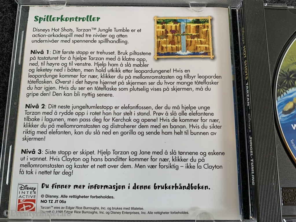 Disney Pc Spill. Hot Shots: Tarzan - Jungeltumling. 1999. Spill