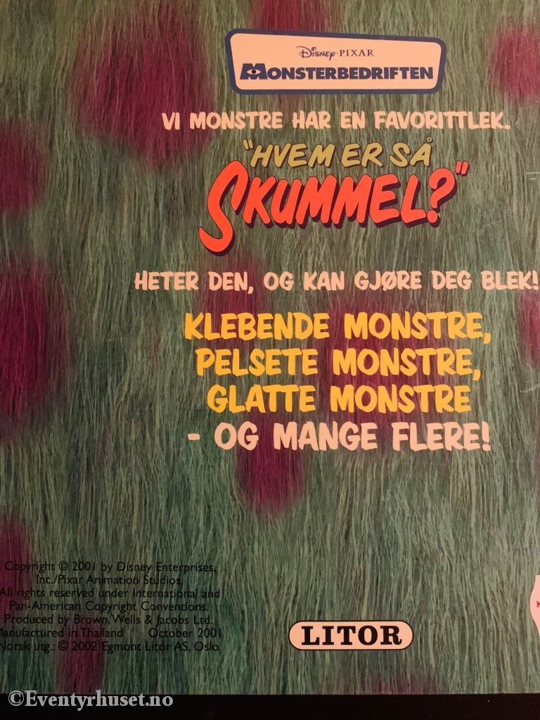 Disney Pixar. 2001. Monsterbedriften - Hvem Er Så Skummel Klaffebok. Fortelling