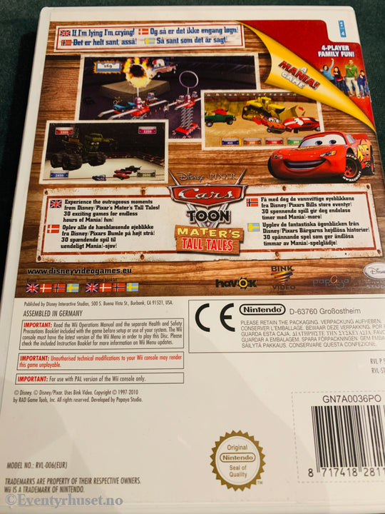 Disney Pixar Cars - Mater's Tall Tales. Nintendo Wii.