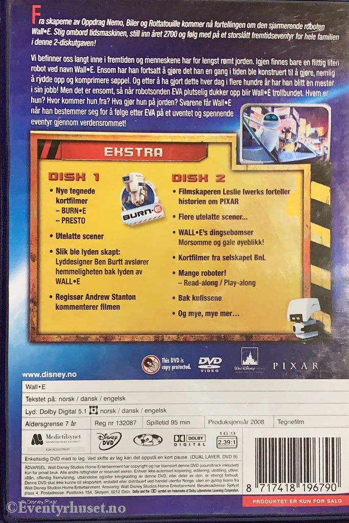 Disney Pixar Dvd. Wall-E. Dvd