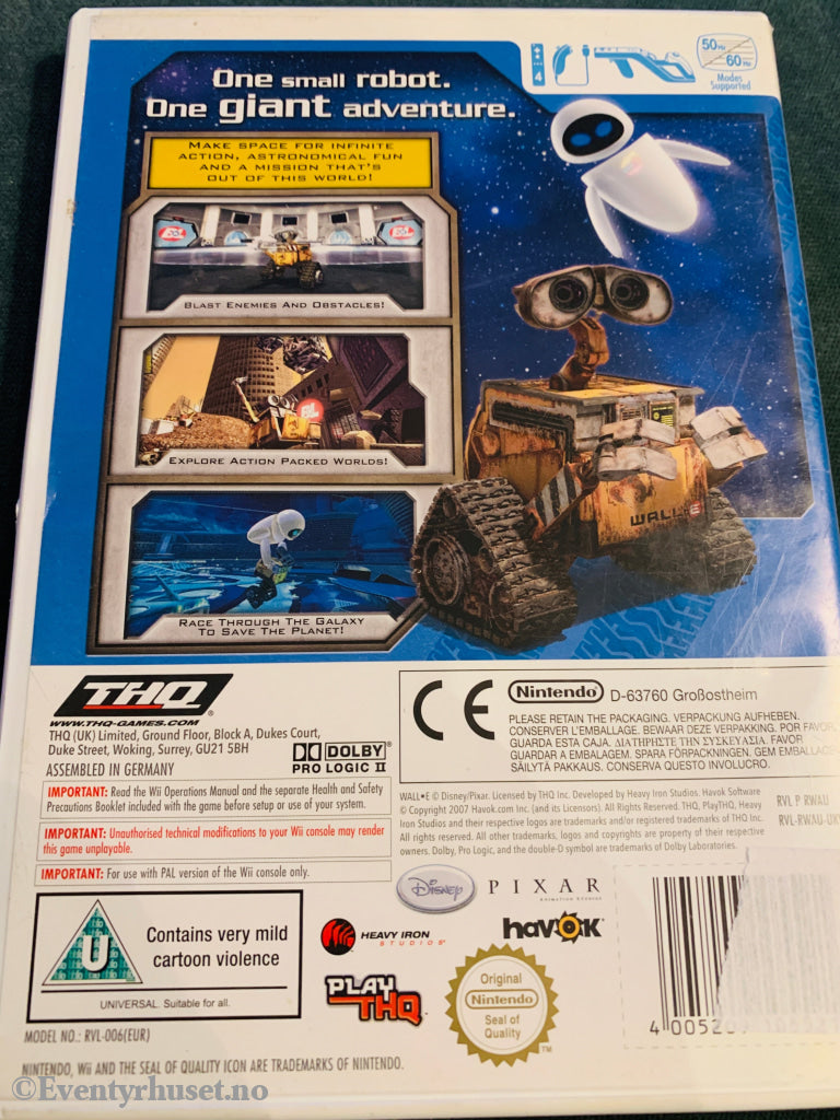 Disney Pixar Wall-E. Nintendo Wii.