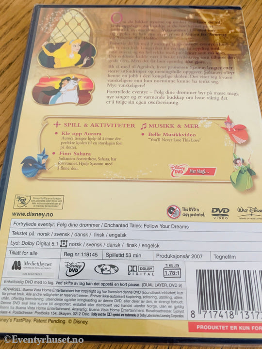 Disney Prinsesser – Fortryllede eventyr: Følg dine drømmer . 2007 . DVD. Ny i plast!