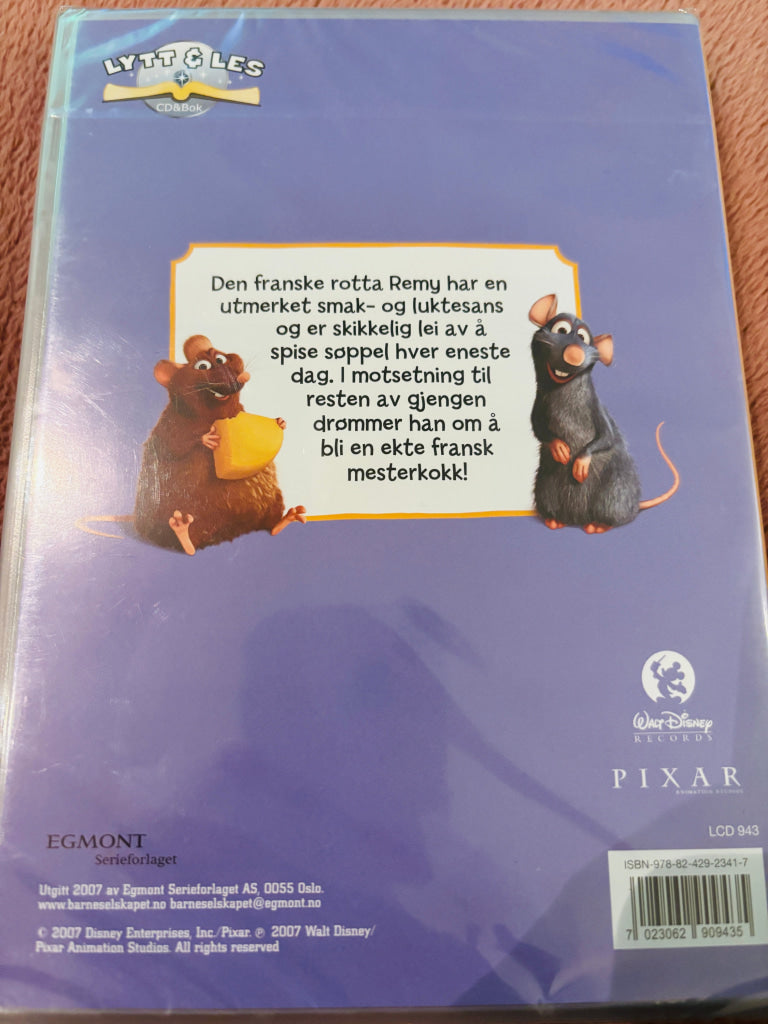 Disney – Ratatouille. Lydbok på CD. Ny i plast!