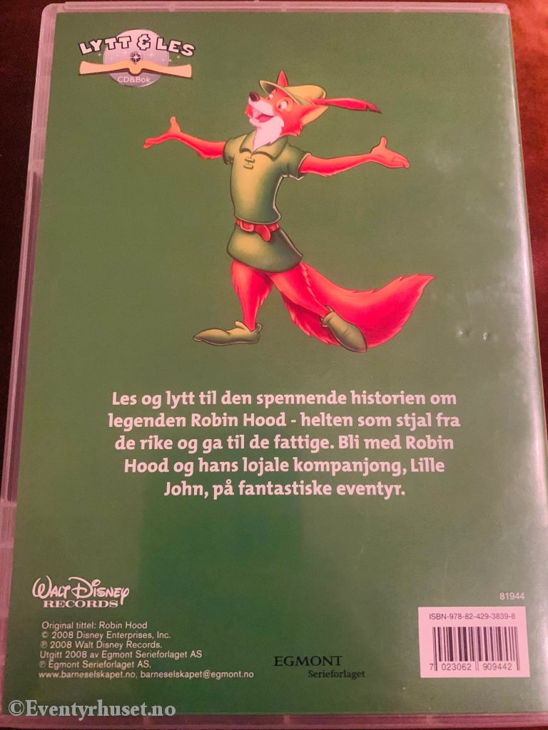 Disney. Robin Hood. Lytt & Les. Cd Minus Bok.