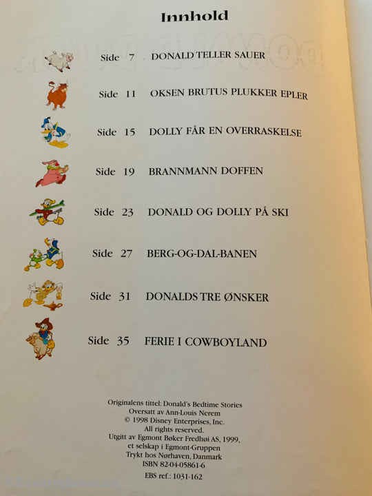 Disney´s Donald Duck - Godnatt-Boken. 1998/99. Fortelling