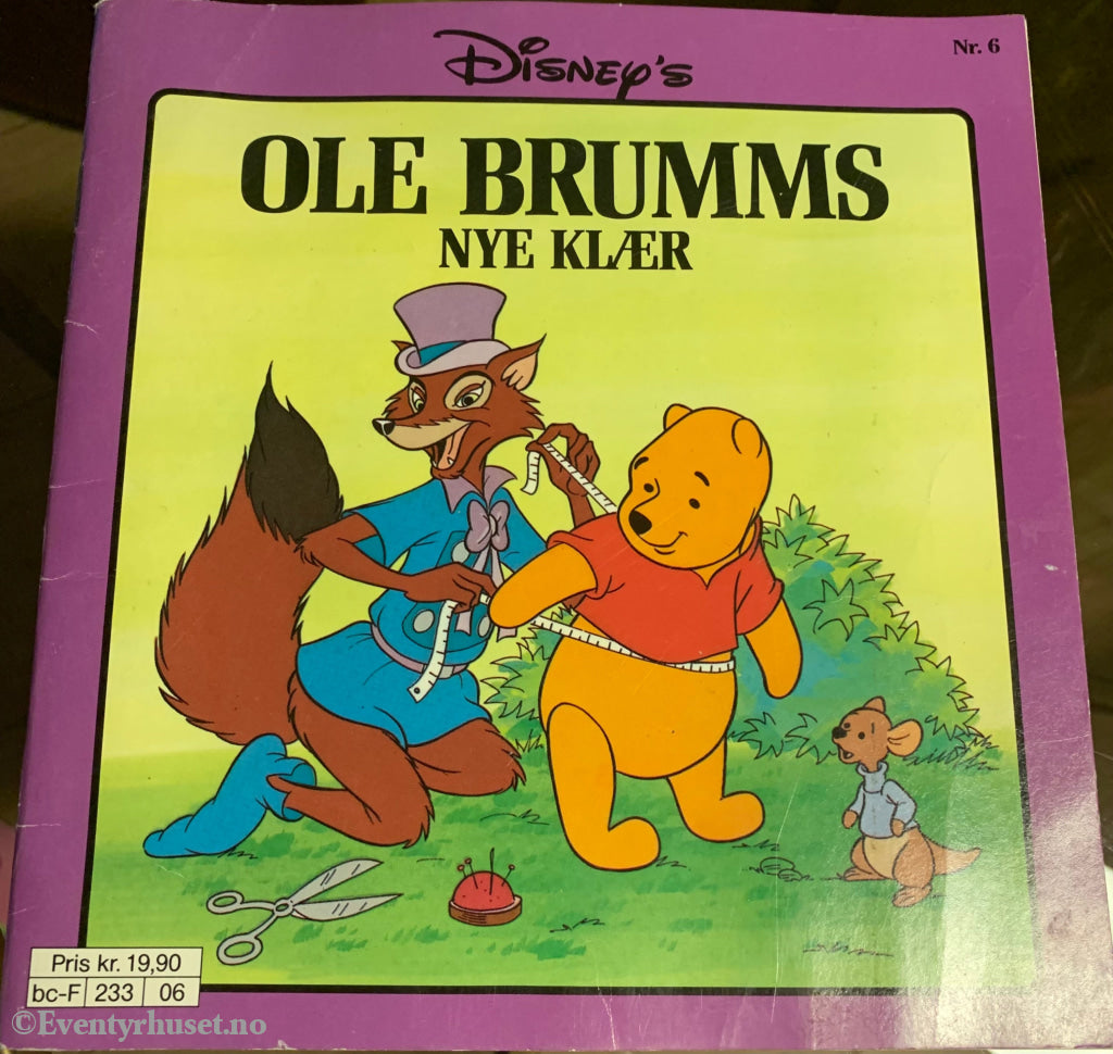 Disney´s - Ole Brumms Nye Klær Nr.6 Pocketbok / Hefte. 1990.