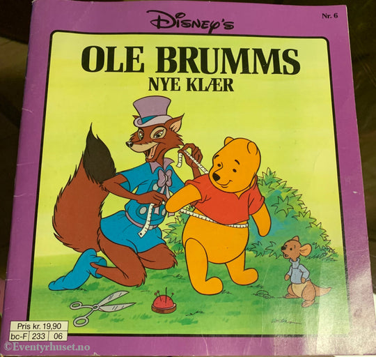 Disney´s - Ole Brumms Nye Klær Nr.6 Pocketbok / Hefte. 1990.