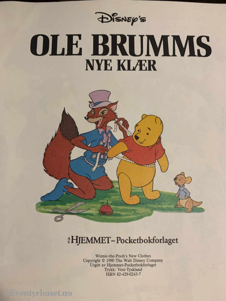 Disney´s - Ole Brumms Nye Klær Nr.6 Pocketbok / Hefte. 1990.